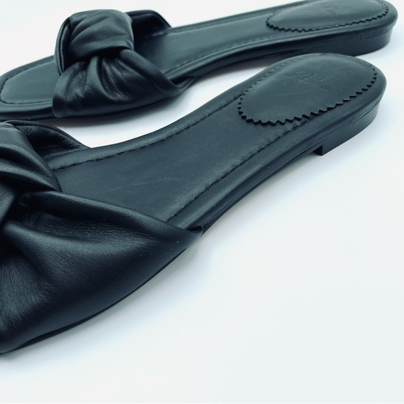 NWOT J Crew Knotted Slide Sandal Black 9 - Picture 2 of 10